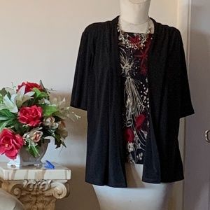 Plus size jacket with built-in tank